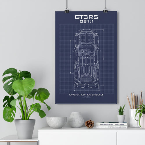 OB1:1 GT3RS Blueprint Poster — Operation Overbuilt