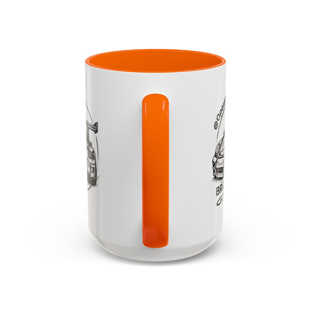 Operation Overbuilt Porsche 911 GT3 RS Car Mug — Racing Sketch Accent Coffee Cup