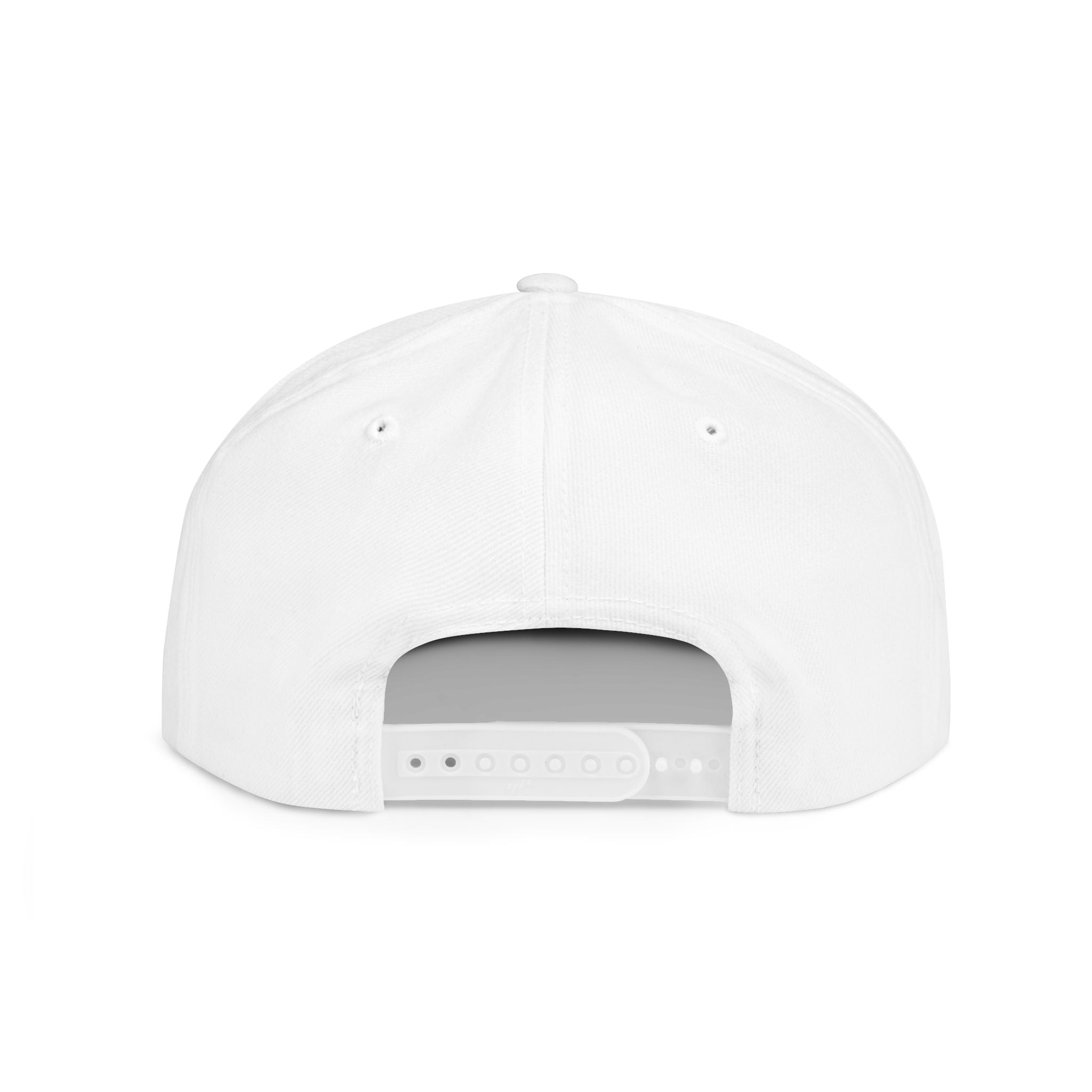 Overbuilt Flat Bill Snapback Hat — Minimal Embroidered Streetwear Cap