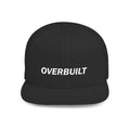 Overbuilt Flat Bill Snapback Hat — Minimal Embroidered Streetwear Cap