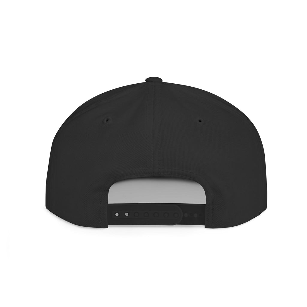Overbuilt Flat Bill Snapback Hat — Minimal Embroidered Streetwear Cap